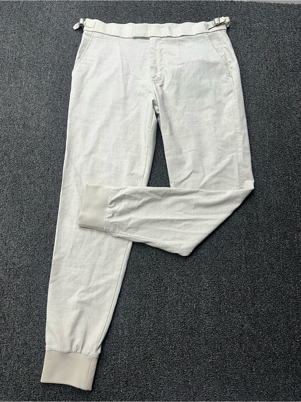 Greyson Rumson Jogger 34x30 Beige Side Tabs Wool Blend